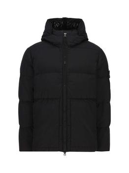 stone island羽绒服多少钱, Stone Island | Stone Island Logo Patch Zip-Up Puffer Jacket商品图片 9.1折起