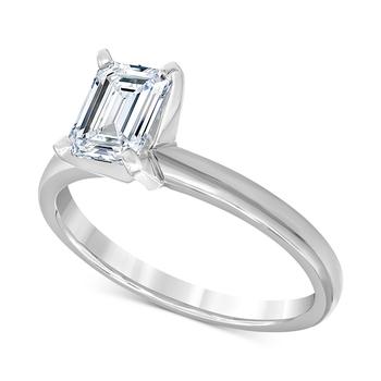 商品Diamond Emerald-Cut Solitaire Engagement Ring (1 ct. t.w.) in 14k White Gold,商家Macy's,价格¥38542图片