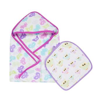 商品Miracle Baby | Boys and Girls Muslin Hooded Towel Washcloth Set,商家Macy's,价格¥158图片