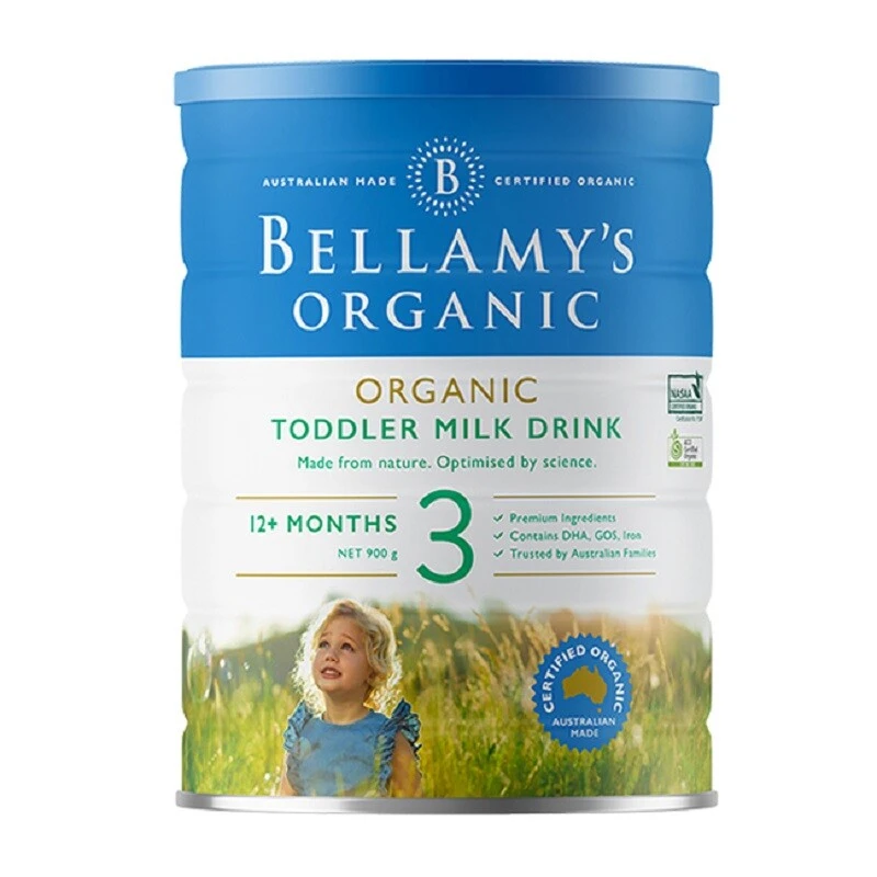 Bellamy's | Bellamys Organic贝拉米3段（12-36个月）有机婴儿奶粉900g/罐 新旧版本随机发（保税仓发货）（预售3个工作日内发货）,商家Xunan,价格¥242