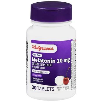 Walgreens | Dye-Free Melatonin 10 mg Tablets Cherry,商家Walgreens,价格¥53