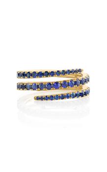 商品Anita Ko | Anita Ko - 18k Yellow Gold Blue Sapphire Coil Ring - Gold - US 6 - Moda Operandi - Gifts For Her,商家Moda Operandi,价格¥24723图片