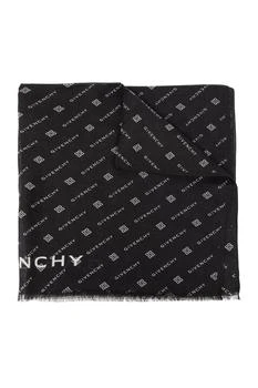 Givenchy | Givenchy Monogrammed Frayed Edge Scarf 5.7折