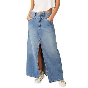 Free People | Women's Come As You Are Denim Maxi Skirt 