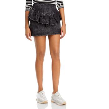 AQUA | Aqua Womens Tiered Ruffled Mini Skirt商品图片,1.9折
