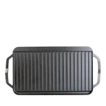 Chef-Style Reversible Cast Iron Griddle Grill Pan