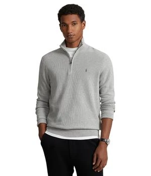Ralph Lauren | Mesh-Knit Cotton 1/4 Zip Sweater 4.3折起, 独家减免邮费