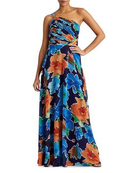 商品Ralph Lauren | One Shoulder Floral Print Georgette Gown,商家Bloomingdale's,价格¥1951图片