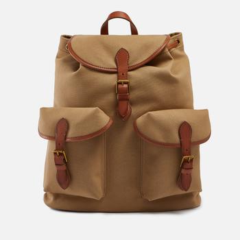 推荐Polo Ralph Lauren Leather-Trimmed Canvas Backpack商品