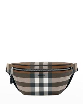 burberry腰包, Burberry | Men's Cason Giant Check-E Canvas Belt Bag商品图片 