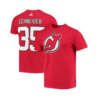 亚历山大王联名阿迪达斯, Adidas | Men's Cory Schneider Red New Jersey Devils Name and Number T-shirt商品图片 