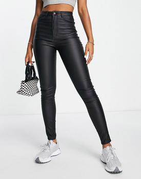 VERO MODA, VERO MODA | Vero Moda coated skinny jeans in black商品图片 