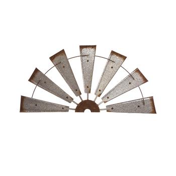商品Glitzhome | Farmhouse Galvanized Half Wind Spinner Wall Decor,商家Macy's,价格¥430图片