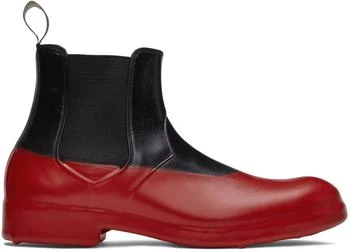 推荐黑色 & 红色 Rubber Dip 切尔西靴商品