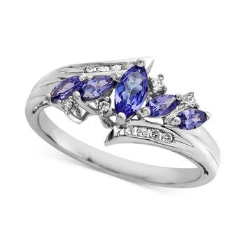 商品Macy's | Tanzanite (5/8 ct. t.w.) & Diamond (1/10 ct. t.w.) in 14k Gold (Also in Ruby, Sapphire and Emerald),商家Macy's,价格¥5009图片