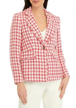 Anne Klein | Klein Womens Tweed Long Sleeve Fringe Jacket,商家Belk,价格¥344