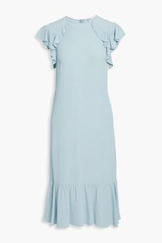 RED Valentino | Ruffled crepe de chine midi dress商品图片,3.8折