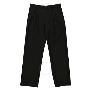 Burberry | Men's Black Wide Leg Wool Twill Trousers,商家Jomashop,价格¥730