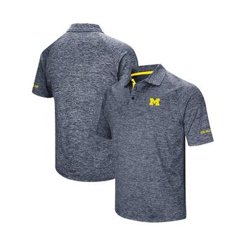 Colosseum | Men's Navy Michigan Wolverines Big and Tall Down Swing Polo Shirt商品图片,