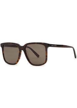 推荐SL480 tortoiseshell square-frame sunglasses商品