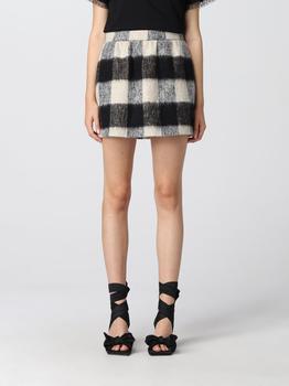 推荐Red Valentino mini skirt in checked wool商品