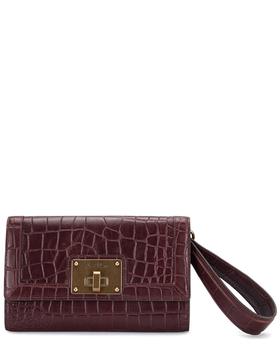sam edelman hollyn, Sam Edelman | Sam Edelman Sophia Croc-Embossed Leather Wristlet商品图片 5折×额外8.5折, 额外八五折