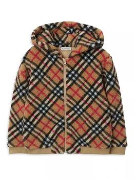 Burberry | Little Kid's & Kid's Check Zip Fleece Hoodie 独家减免邮费