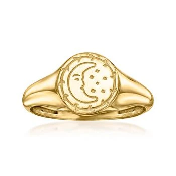 Ross-Simons | Ross-Simons Italian 14kt Yellow Gold Moon and Stars Signet Ring,商家Premium Outlets,价格¥1998