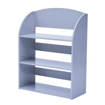 Teamson Kids - Plain Kids  3  Shelf Bookcase - Grey