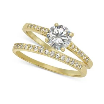 Charter Club | Gold-Tone 2-Pc. Set Crystal Band Ring, Created for Macy's 