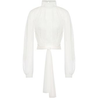 商品Alberta Ferretti | 有机雪纺花边衬衫,商家24S,价格¥11806图片