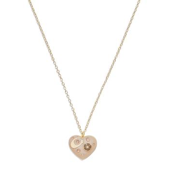 Coach | Faux Stone Signature Resin Heart Pendant Necklace商品图片,