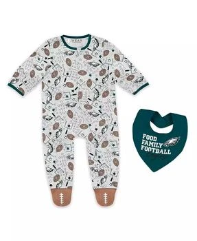 WEAR by Erin Andrews | Baby Boys and Girls Newborn 2-Piece Philadelphia Eagles Sleep and Play Full-Zip Sleeper Bib Set,商家Macy's,价格¥257