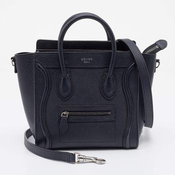 celine nano, [二手商品] Celine | Celine Black Leather Nano Luggage Tote商品图片 6折