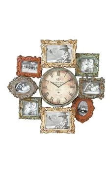 WILLOW ROW | Green Metal 8-Photo Opening Wall Clock,商家Nordstrom Rack,价格¥758