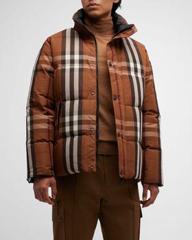 Burberry | Men's Digby Check Puffer Jacket商品图片,