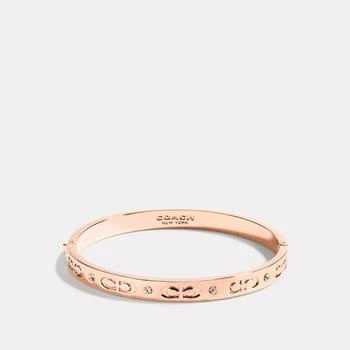 Coach | Coach Outlet Signature Hinged Bangle,商家Premium Outlets,价格¥438