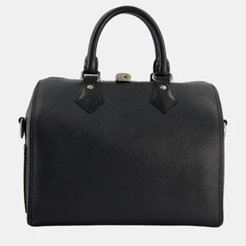 [二手商品] Louis Vuitton | Louis Vuitton Black 25 Speedy Bag Bandouliere in Epi Leather and Silver Hardware 9.6折