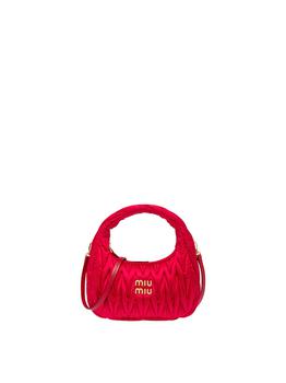 推荐Miu Wander Matelassé Satin Mini Hobo Bag商品