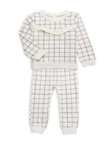 product Baby Girl's 2-Piece Checked Pajama Set image