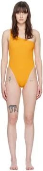 LOUISA BALLOU | Yellow Plunge One-Piece Swimsuit,商家SSENSE,价格¥1692