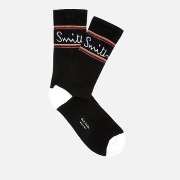 Paul Smith | PS Paul Smith Men's Logo Socks - Black商品图片,额外7折, 额外七折
