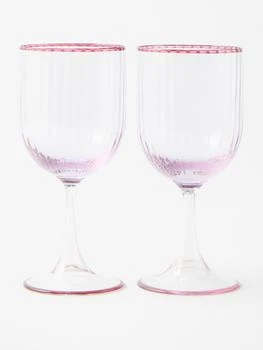 Aquazzura Casa | Set of two white wine glasses,商家MATCHES,价格¥1451