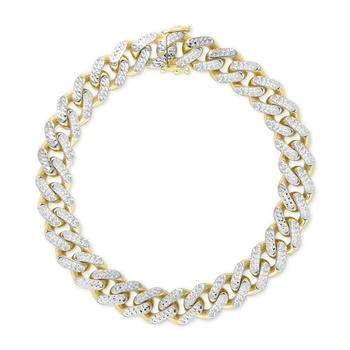 Macy's | Two-Tone Wide Curb Link Hollow Bracelet in 10k Gold & 10k White Gold,商家Macy's,价格¥16543