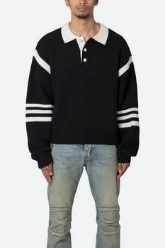 MNML | Polo Knit Sweater - Black/White,商家mnml,价格¥359