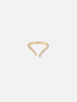 商品LOGAN HOLLOWELL | French Pave Diamond Tusk Ring,商家elysewalker,价格¥21429图片