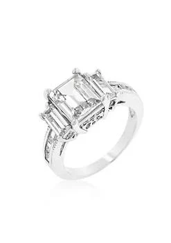 JGI | Emerald Cut Triplet Engagement Ring,商家Belk,价格¥377