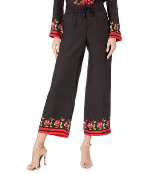 Kate Spade衣服, Kate Spade | Rose Border Silk Twill Pants商品图片 
