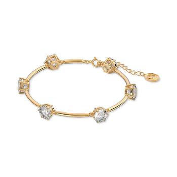 施华洛世奇手镯好用吗, Swarovski | Gold-Tone Crystal Studded Bangle Bracelet商品图片 