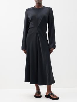 Studio Nicholson | Welles satin midi dress商品图片,独家减免邮费